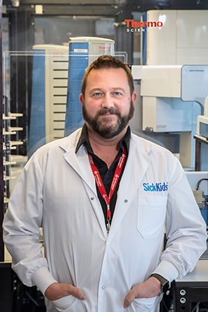 Facility Manager Chris Fladd, standing in the SPARC Drug Discovery Facility at SickKids
